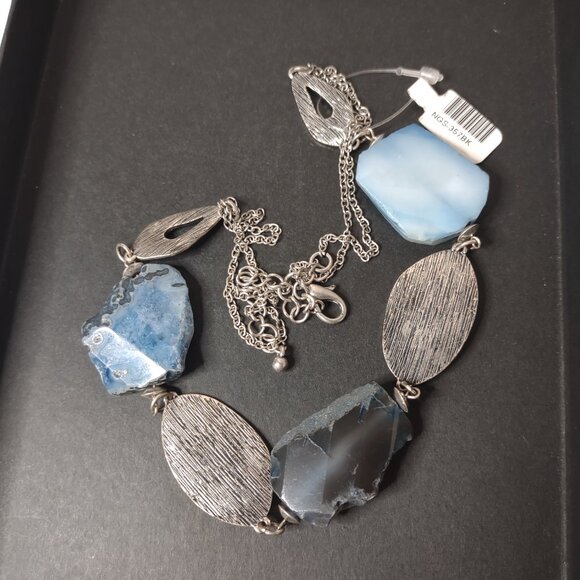 24 Inch Blue Stone Necklace - Picture 9 of 9